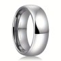 1PC 6/8MM Tungsten Steel Ring Frosted Comfortable Ring Suitable For Men's Engagement Wedding Size 5 -15.5