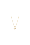 Initial Charm Necklace - 9CT Yellow Gold - Letter Only With Cubic Stone T