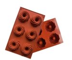 6 Cavity Swirl Silicone Mould