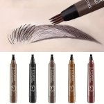 Waterproof Eyebrow Pen Microblading Eyebrow Pencil With 4 Split Head Natural Looking Brows Makeup 5 Colors