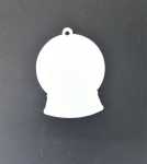 Laser Sublimation Blanks : Subli-acyrlic With White Coating Christmas Tree Shapes : Circular Snowglobe 3 Or 4MM