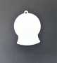 Laser Sublimation Blanks : Subli-acyrlic With White Coating Christmas Tree Shapes : Circular Snowglobe 3 Or 4MM