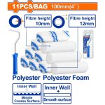 11 Piece Paint Roller Set Polyester Inner Wall WCB5411