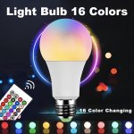 1/2/4PCS Smart 16-COLOR Household Light Bulb With Remote Control E27 220V 10W Rgb LED Bulb 16-COLOR Options Colorful Dimmable Fl