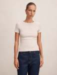 Rebecca Scallop Trim T-Shirt - XXL Camel porcelain