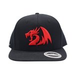 Redragon Premium Snapback Flat Peak Cap Black – RD-HG012-BLK