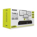Port USB Type-c To 3 X USB3.0 SS|1 X Type-c 60W PD|1 X DP|1 X HDMI 2.0|1 X RJ45 GB|3.5MM Aux Black