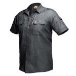 Mens Kalahari Shirt S S Black Denim - 3XL