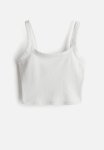 Cropped Strappy Top - Light Grey