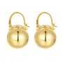 Owmell Elegant 925 Sterling Silver Pearl Drop Earrings Dangle Stud Gold Plated Earrings For Women Large Size 12MM - Gold Plated