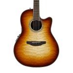 Ovation Celebrity Traditional Plus CS24X-7 Mid Cutaway Electro-acoustic Guitar - Cognac Burst