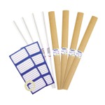Marlin 10PC Combo Pack: 4 X Brown Kraft Rolls 480 X 700MM 4 X Poly Rolls 480 X 700MM X 30MICRON 12 X Blue