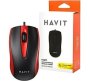 Havit USB Mouse Red Wired Gaming Mouse USB 2.0 USB 3.0 Black Red