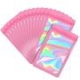 100 Holographic Gift Travel Business Packages Florist - 18X26CM - Pink