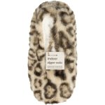 Clicks Leopard Fluffy Slippers Beige