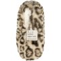Clicks Leopard Fluffy Slippers Beige