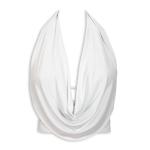 White Halter Cowl Top