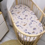 Cot Fitted Sheet Whale Under The Sea Fantasy