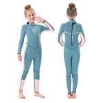Seaskin Kids Wetsuit For Girls Toddlers 3MM Back Zip Full Wetsuit Neoprene Thermal Swimsuits For Diving Surfing Swim Lessons Siz