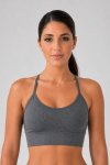 Ladies Seamless Ribbed High Impact Sports Bra Adjustable Straps & Removable Padded Cups
