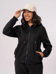 Black Zip-up Hoodie - XS Black