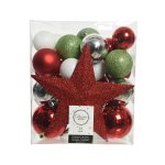 Bauble Box Of 33PSC Ass 8CM