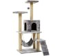 140CM Pet Cat Climbing Frame Tree Tower House Hammock Sisal Scratch Toy Silk Tough Toy For Cat Grey