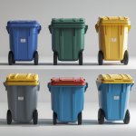 240 Liter Blue Wheelie Bin