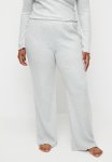 Cotton On Plus Super Soft Ribbed Straight Leg Pant - Light Grey Marle