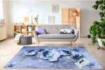 Smte 200CM By 150CM Modern 3D Design Area 38 Rug & Complementary Iywa Tieback With Keychain