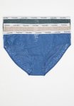 Calvin Klein Plus Bikini 3PACK - True Navy sphinx dark Slate