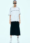 Twill Tailored Maxi Skirt - Black