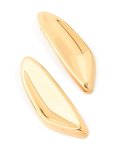 Waterproof Gold Plated Stainless Steel Prism Cubic Zirconia Huggie Earrings