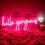 Hello Gorgeous Neon Signs For Timing Remote Pink Hello Beautiful LED Light Up Sign For Wall Decor Nail-hair-spa Salons She Shed
