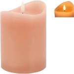 LED Candle 90X125MM Pink