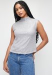 Superbalist Hi Neck Sequins Vest - Grey