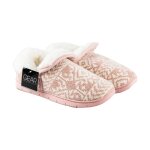 Slippers Ankle Boots Memory Foam Ladies Pink Size 3-4