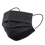 Black Mask 3 Ply With Loops
