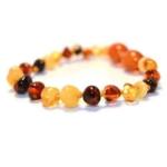 Multicolor Amber Baby Teething Anklet bracelet