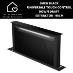 Smeg Black Univer Touch Control Down Draft Extractor - 90CM