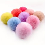 6-PACK Fabric Faux Fur Pom Poms Soft Fluffy Craft Balls For Hats Shoes Bags - Diy Fashion Decor Sewing & Knitting Supplies