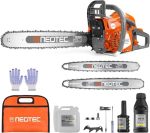 62CC Gas Powered Chainsaw With 18 22 Inch Bars Handheld Cordless Ergonomic Chainsaws 2-CYCLE Petrol Gas Chain Saw For Backyard S