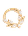 Goldair Gold Plated Titanium Cubic Zirconia Vine Clicker Ring
