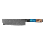 Lifespace Premium 7" Nakiri Knife W Resin Handle & Full Tang Damascus Blade