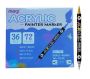 Art Star Pro Dual Tip 36 Set Brush / Fine Tip Premium Acrylic Paint Markers