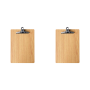 2 Pack A4 Wooden Clipboard - Brown