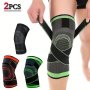 2-Pack Knee Support Braces With Adjustable Straps - Optima Arthritis Relief Enhanced Comfort For Running Cycling AndExercise For Men & Women. Order A Size