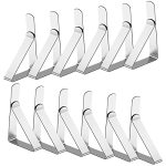 12 Pack Tablecloth Clips- Picnic Table Cloth Clips- Stainless Steel Table Cloth Cover Clamps- Table Clips For Restaurant Picnics