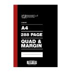 3 Quire 288 Page A4 Quad Counter Book