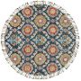 Abelia Transitional Floral Blue Ocean Round